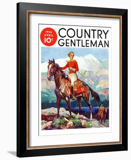 "Mountain Trail Ride," Country Gentleman Cover, April 1, 1936-Frank Schoonover-Framed Giclee Print