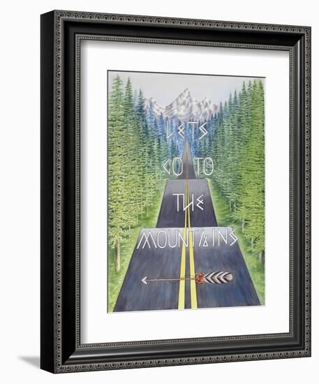 Mountain Travel Quote-Michelle Faber-Framed Giclee Print