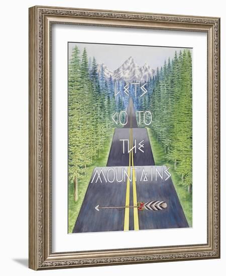 Mountain Travel Quote-Michelle Faber-Framed Giclee Print