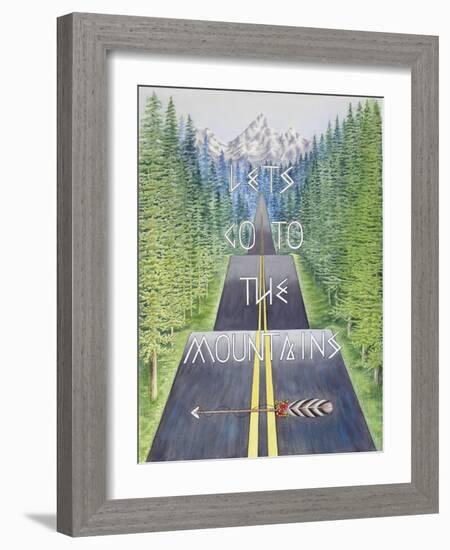 Mountain Travel Quote-Michelle Faber-Framed Giclee Print