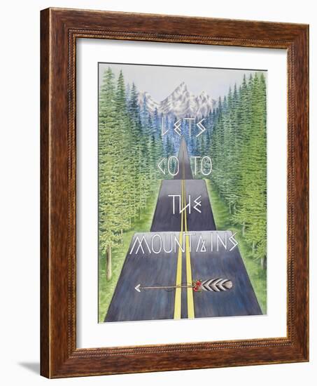 Mountain Travel Quote-Michelle Faber-Framed Giclee Print