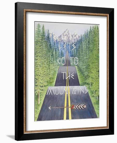 Mountain Travel Quote-Michelle Faber-Framed Giclee Print