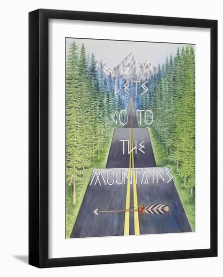 Mountain Travel Quote-Michelle Faber-Framed Giclee Print