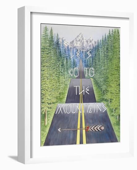 Mountain Travel Quote-Michelle Faber-Framed Giclee Print