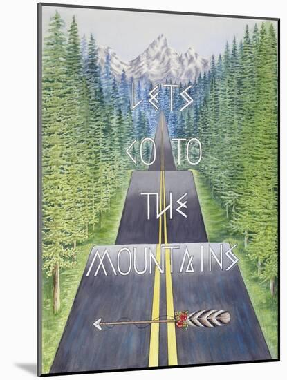 Mountain Travel Quote-Michelle Faber-Mounted Giclee Print