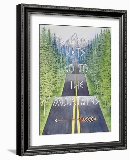 Mountain Travel Quote-Michelle Faber-Framed Giclee Print