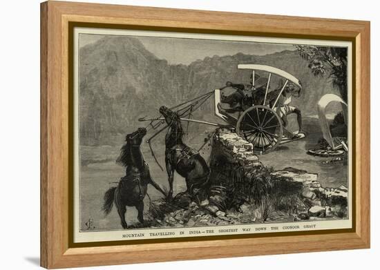 Mountain Travelling in India, the Shortest Way Down the Coonoor Ghaut-null-Framed Premier Image Canvas