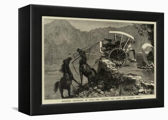 Mountain Travelling in India, the Shortest Way Down the Coonoor Ghaut-null-Framed Premier Image Canvas