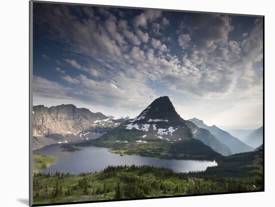 Mountain View and Hidden Lake Along Hidden Lake Trail, Glacier National Park, Montana-Ian Shive-Mounted Photographic Print