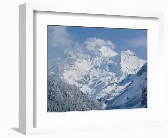 Mountain View, Kandertal Valley, Frutigen, Bern, Switzerland-Walter Bibikow-Framed Photographic Print