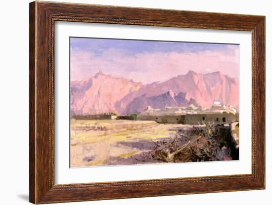 Mountain Village, Near Yazd-Bob Brown-Framed Premium Giclee Print