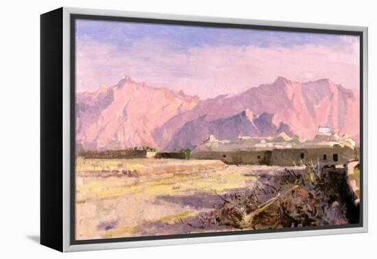 Mountain Village, Near Yazd-Bob Brown-Framed Premier Image Canvas