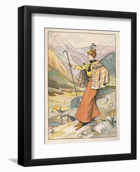 Mountain Walking Clothes-null-Framed Giclee Print