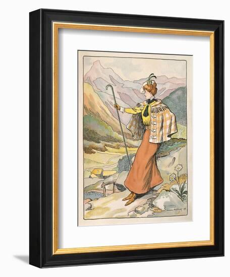 Mountain Walking Clothes-null-Framed Giclee Print