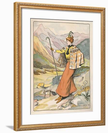 Mountain Walking Clothes-null-Framed Giclee Print