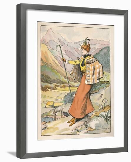 Mountain Walking Clothes-null-Framed Giclee Print