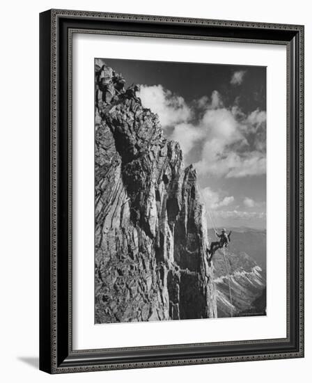 Mountaineer Students Training on Mountain-J^ R^ Eyerman-Framed Photographic Print