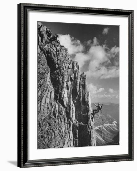 Mountaineer Students Training on Mountain-J^ R^ Eyerman-Framed Photographic Print