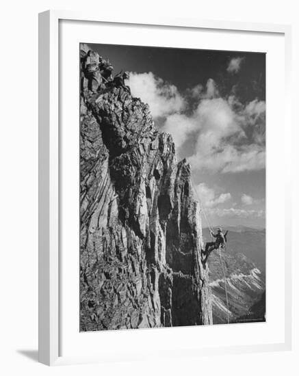 Mountaineer Students Training on Mountain-J^ R^ Eyerman-Framed Photographic Print