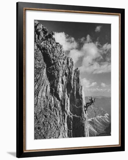 Mountaineer Students Training on Mountain-J^ R^ Eyerman-Framed Photographic Print