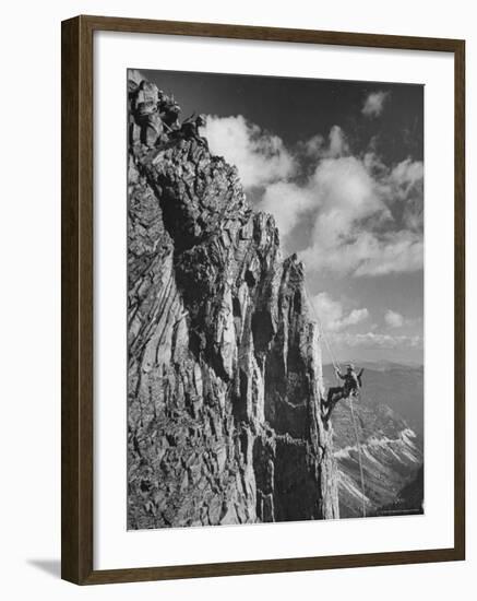 Mountaineer Students Training on Mountain-J^ R^ Eyerman-Framed Photographic Print