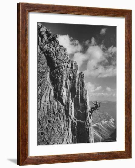 Mountaineer Students Training on Mountain-J^ R^ Eyerman-Framed Photographic Print