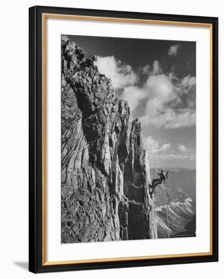 Mountaineer Students Training on Mountain-J^ R^ Eyerman-Framed Photographic Print