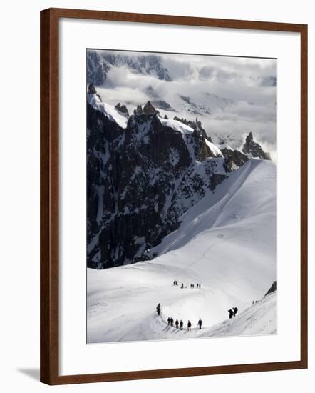 Mountaineers and Climbers, Mont Blanc Range, French Alps, France, Europe-Richardson Peter-Framed Photographic Print