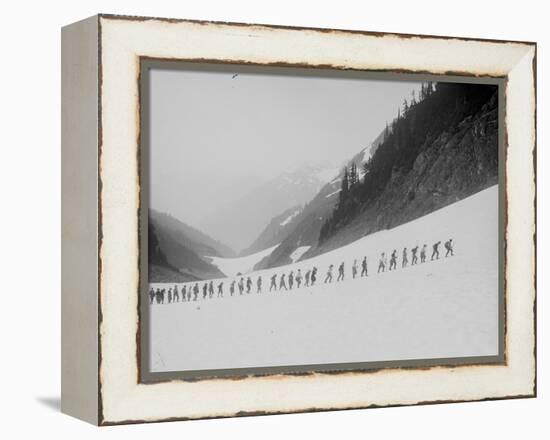 Mountaineers in the North Cascades, ca. 1909-Ashael Curtis-Framed Premier Image Canvas