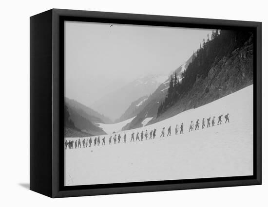 Mountaineers in the North Cascades, ca. 1909-Ashael Curtis-Framed Premier Image Canvas