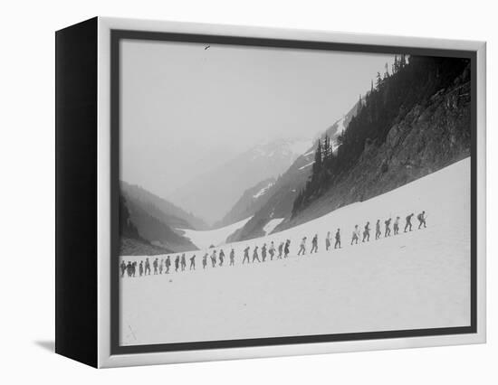 Mountaineers in the North Cascades, ca. 1909-Ashael Curtis-Framed Premier Image Canvas