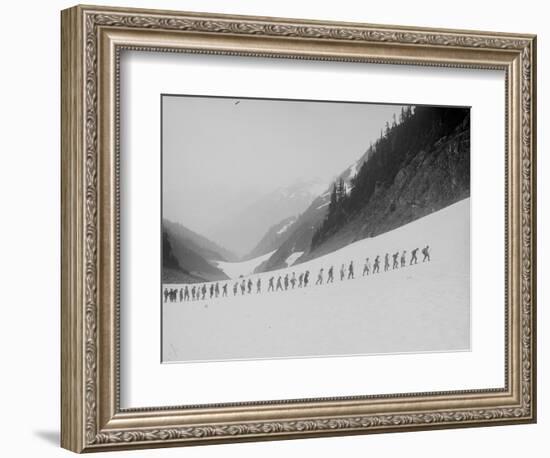 Mountaineers in the North Cascades, ca. 1909-Ashael Curtis-Framed Giclee Print