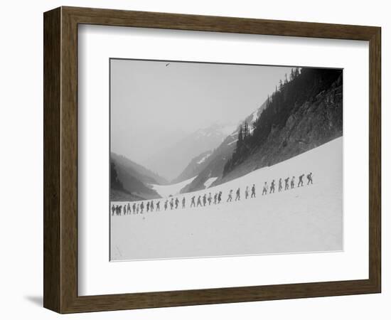 Mountaineers in the North Cascades, ca. 1909-Ashael Curtis-Framed Giclee Print