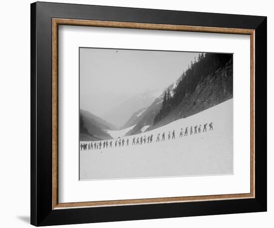 Mountaineers in the North Cascades, ca. 1909-Ashael Curtis-Framed Giclee Print