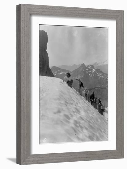 Mountaineers in the North Cascades, ca. 1909-Ashael Curtis-Framed Giclee Print