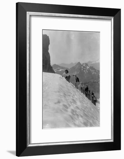 Mountaineers in the North Cascades, ca. 1909-Ashael Curtis-Framed Giclee Print