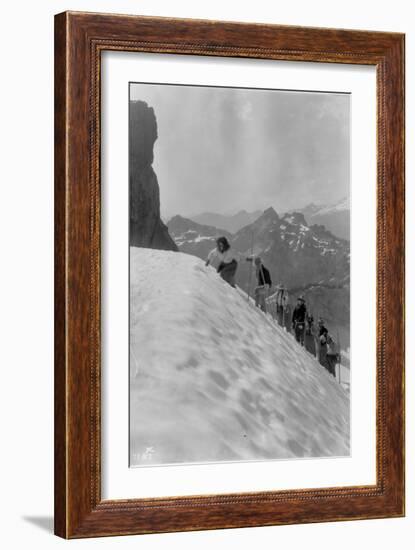 Mountaineers in the North Cascades, ca. 1909-Ashael Curtis-Framed Giclee Print