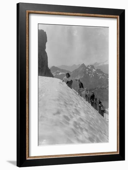 Mountaineers in the North Cascades, ca. 1909-Ashael Curtis-Framed Giclee Print