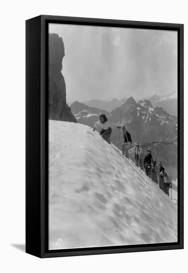 Mountaineers in the North Cascades, ca. 1909-Ashael Curtis-Framed Premier Image Canvas