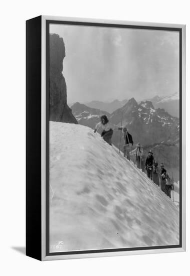 Mountaineers in the North Cascades, ca. 1909-Ashael Curtis-Framed Premier Image Canvas