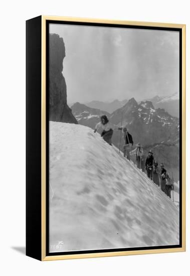 Mountaineers in the North Cascades, ca. 1909-Ashael Curtis-Framed Premier Image Canvas