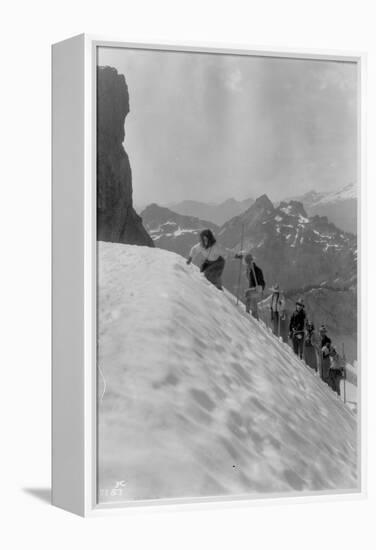 Mountaineers in the North Cascades, ca. 1909-Ashael Curtis-Framed Premier Image Canvas