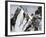 Mountaineers on a Couloir in the Alps, Circa 1890-null-Framed Giclee Print