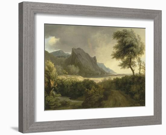 Mountainous Landscape Bathed in the Sea; the Rainbow-Pierre Henri de Valenciennes-Framed Giclee Print