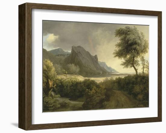 Mountainous Landscape Bathed in the Sea; the Rainbow-Pierre Henri de Valenciennes-Framed Giclee Print