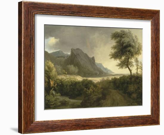 Mountainous Landscape Bathed in the Sea; the Rainbow-Pierre Henri de Valenciennes-Framed Giclee Print