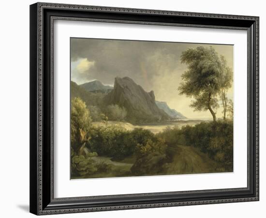 Mountainous Landscape Bathed in the Sea; the Rainbow-Pierre Henri de Valenciennes-Framed Giclee Print