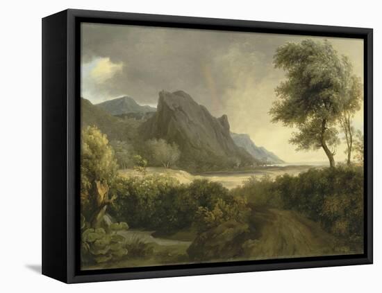 Mountainous Landscape Bathed in the Sea; the Rainbow-Pierre Henri de Valenciennes-Framed Premier Image Canvas