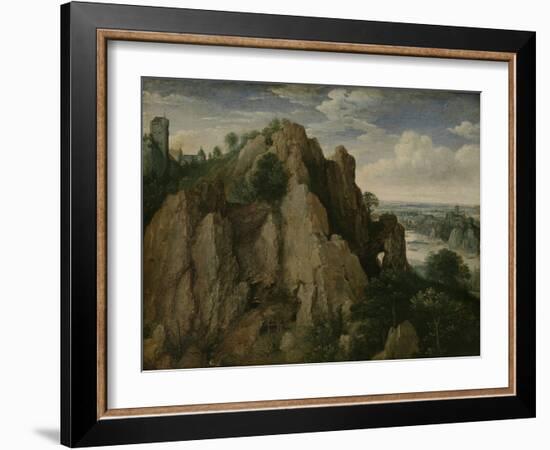 Mountainous Landscape-Lucas van Valckenborch-Framed Art Print