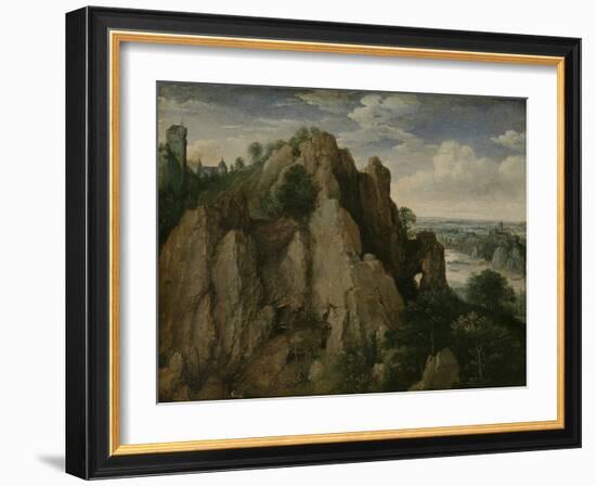 Mountainous Landscape-Lucas van Valckenborch-Framed Art Print